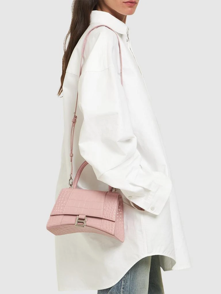 Balenciaga Small Hourglass Embossed Leather Bag 2