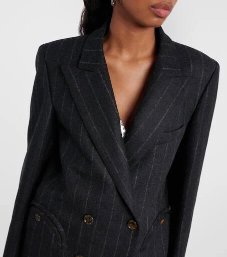 BLAZÉ MILANO Striped cashmere and wool blazer 4