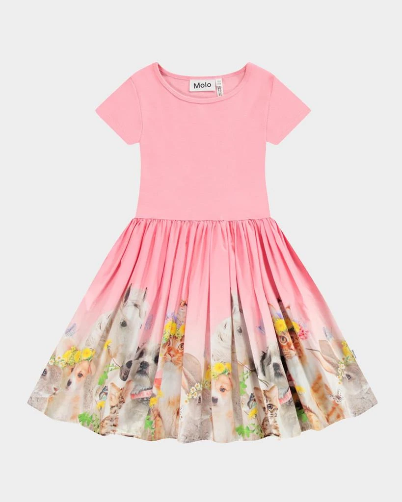 MOLO Girl's Cissa Animal-Print Como Dress, Size 3T-6 1