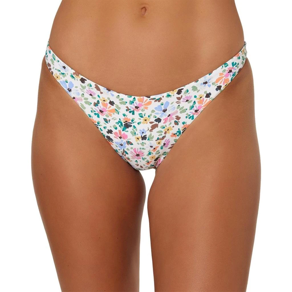 O'Neill Juniors Maggie Ditsy Flamenco Womens Metallic Floral Print Swim Bottom Separates 1