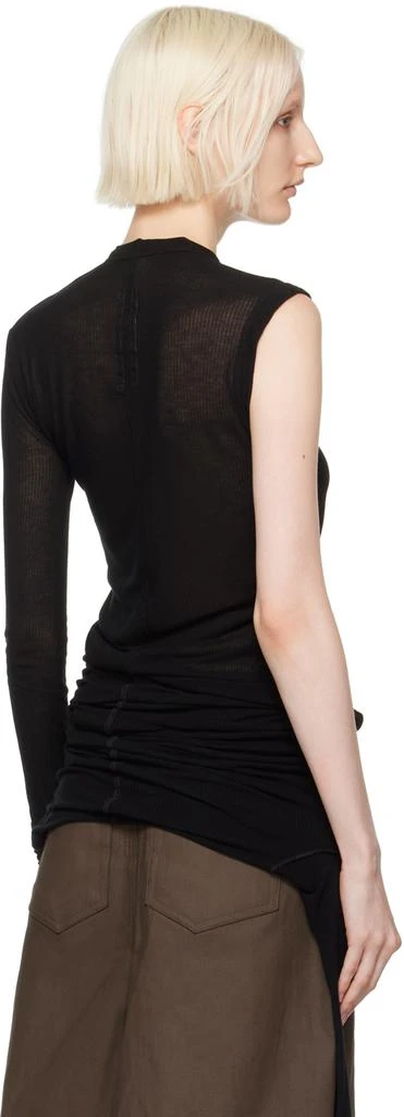 Rick Owens Black Porterville Cropped Banana Long Sleeve T-Shirt 3