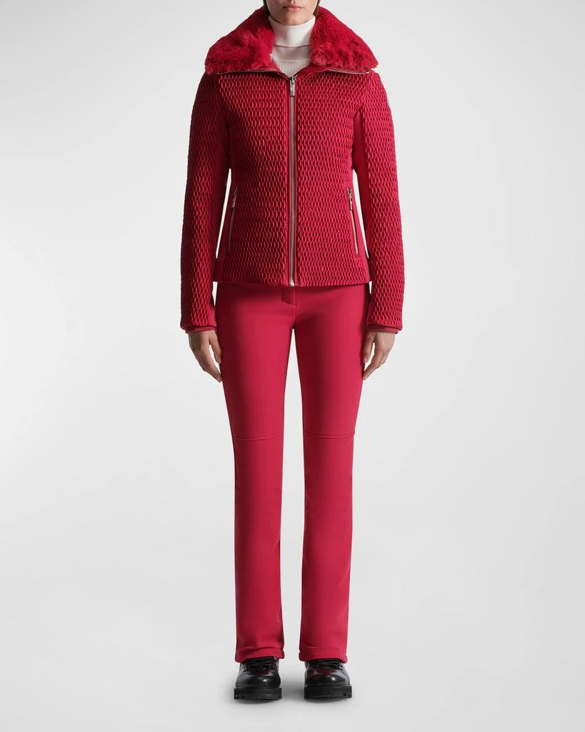 Fusalp Montana Quilted Down Jacket with Faux Fur Collar 3