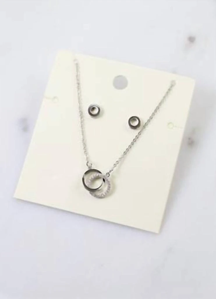 Caroline Hill Caroline Hill - Women
s Interwined Circle Necklace And Earring Set 2
