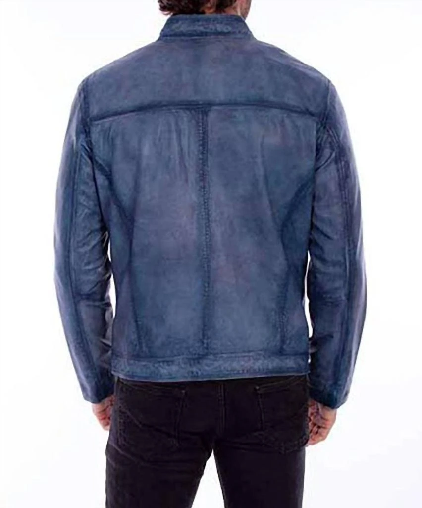 Scully Scully - Men's Slim-fit Denim Soft Leather Jacket 2