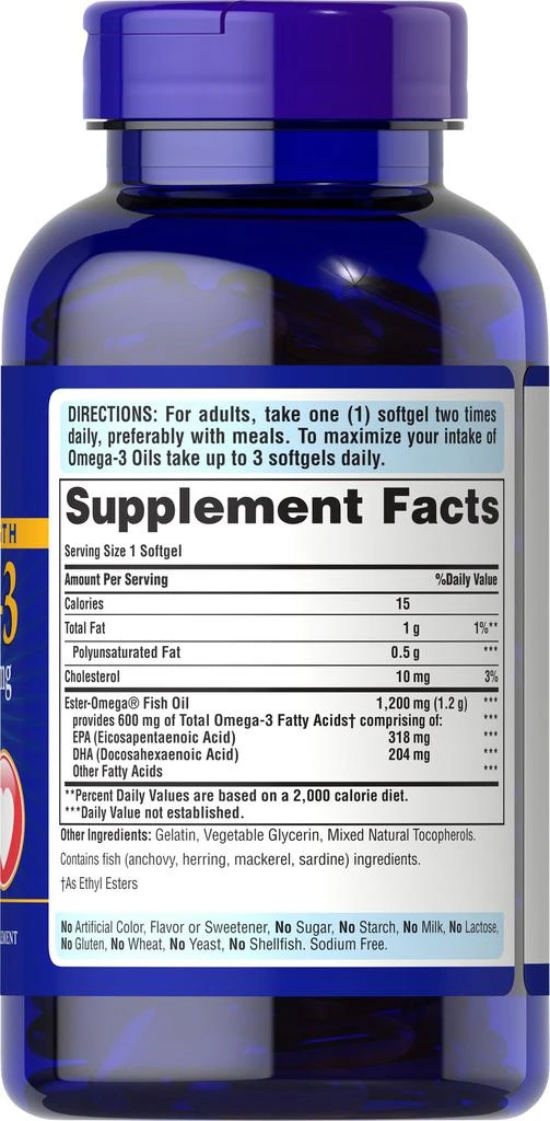 Puritan's Pride 2X Strength Omega 3 Fish Oil 180 count 3