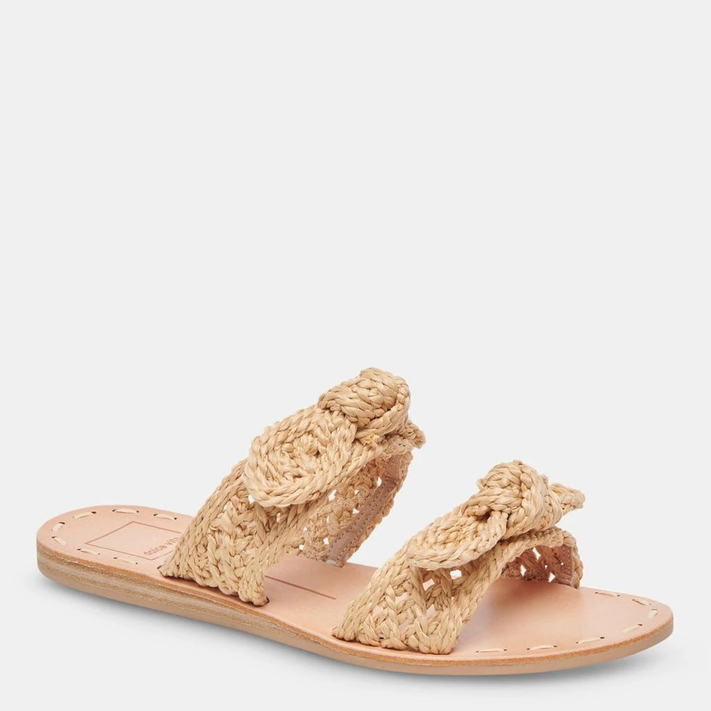 Dolce Vita Dinah Wide Sandals Lt Natural Raffia 2