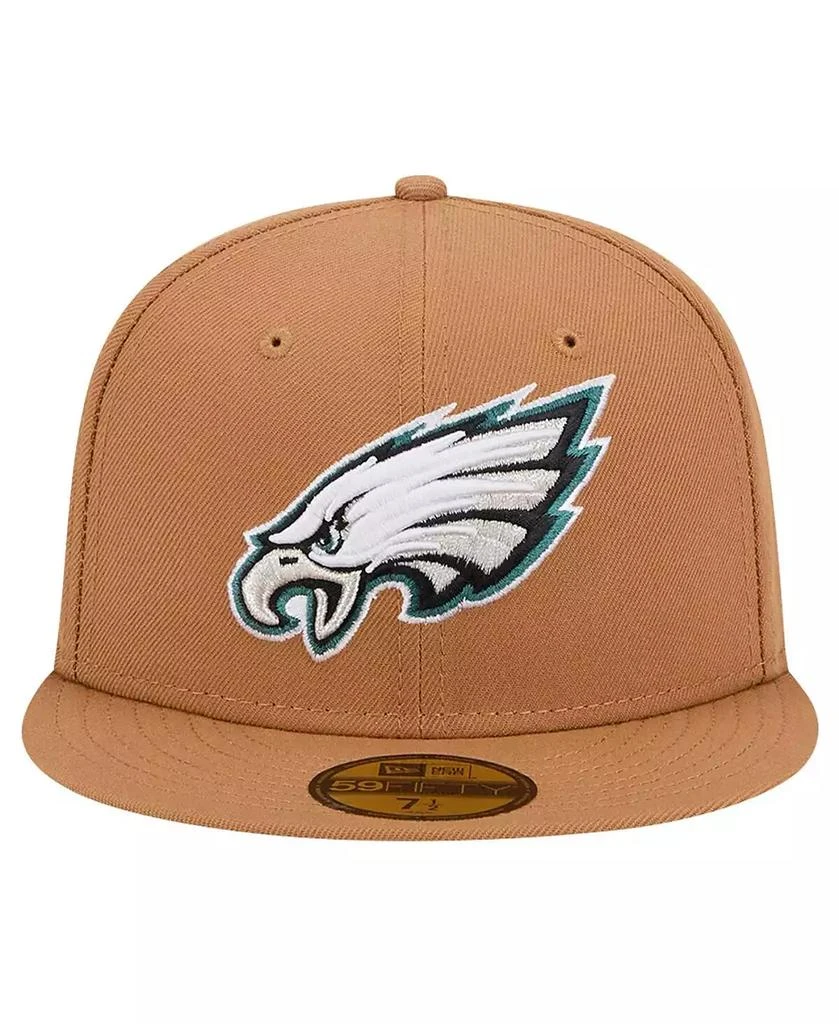 New Era Men's Tan Philadelphia Eagles Color Pack 59FIFTY Fitted Hat with Side Patch 4