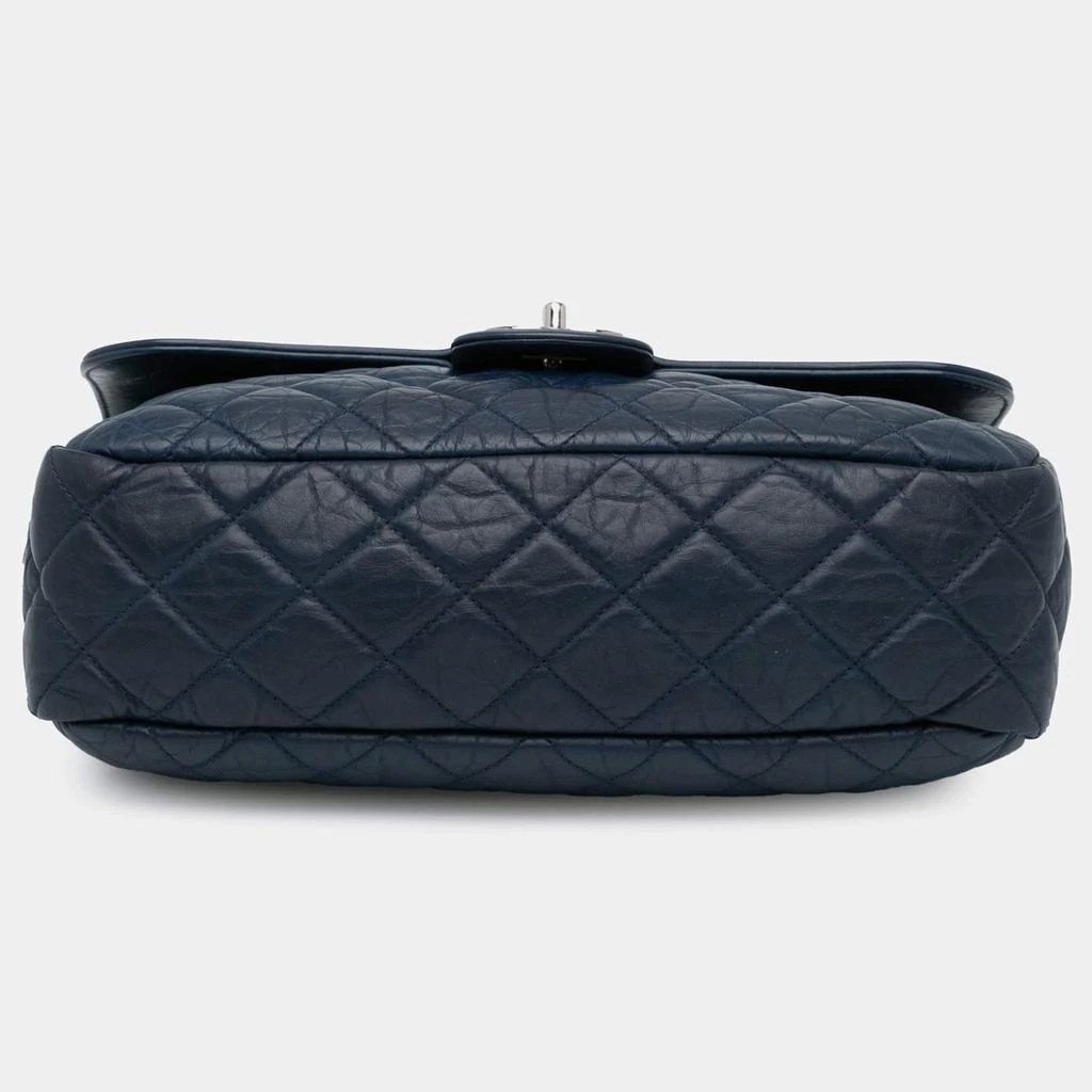 Chanel Chanel Navy Blue Quilted Calfskin Easy Zip Flap Bag 3