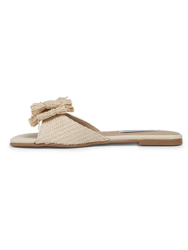 Saks Fifth Avenue ​Ravello Raffia Double-Bow Slide Sandals 4