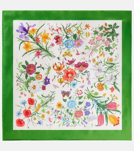 Gucci Floral silk scarf