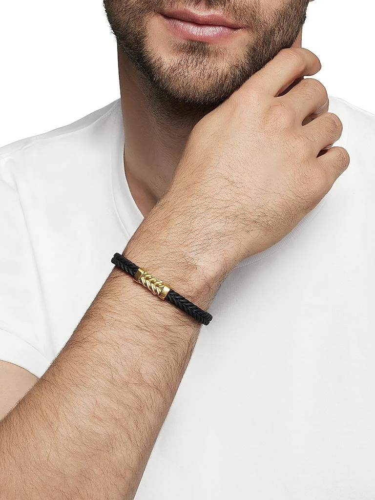 David Yurman Chevron Bracelet in Black Rubber 7