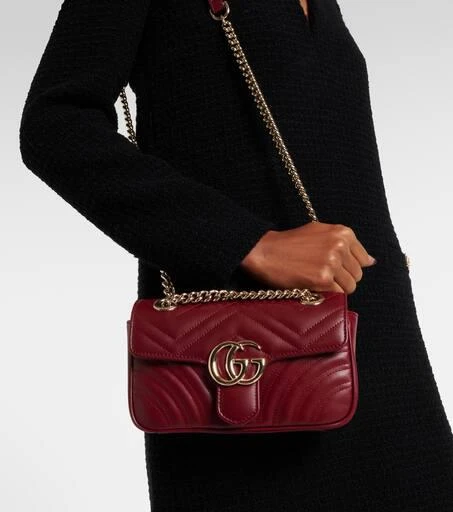 Gucci GG Marmont Mini leather shoulder bag 2