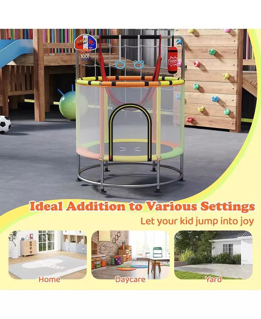 Mecale 55" Kids Trampoline Gift for for 3-6 Years Old Boys and Girls 9