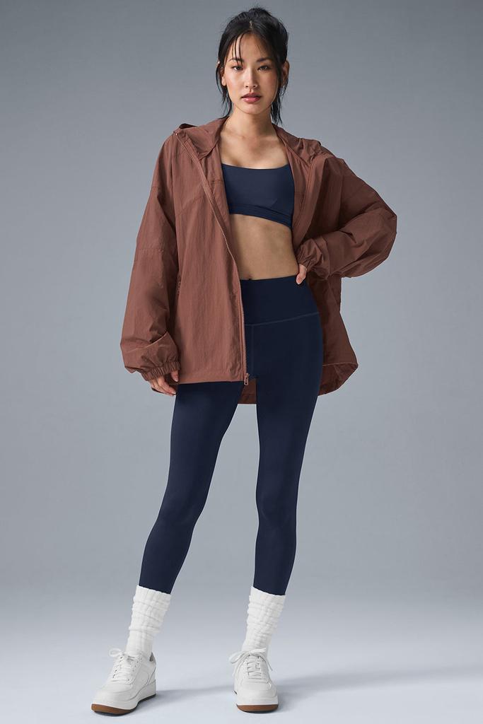 Alo Vantage Nylon Ripstop Track Jacket - Chestnut Chestnut L