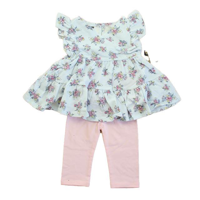 Pippa & Julie Girls Aqua | Floral | Pink Apparel Sets