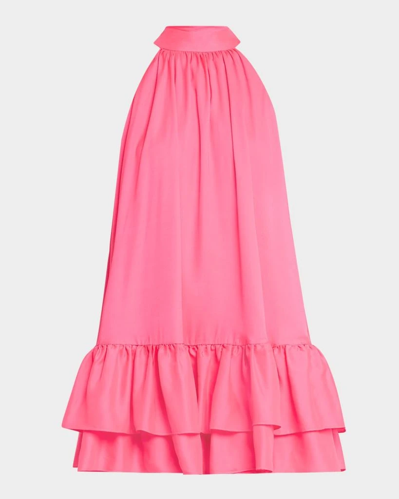 Alice + Olivia Erna Tie-Neck Halter Mini Dress 1