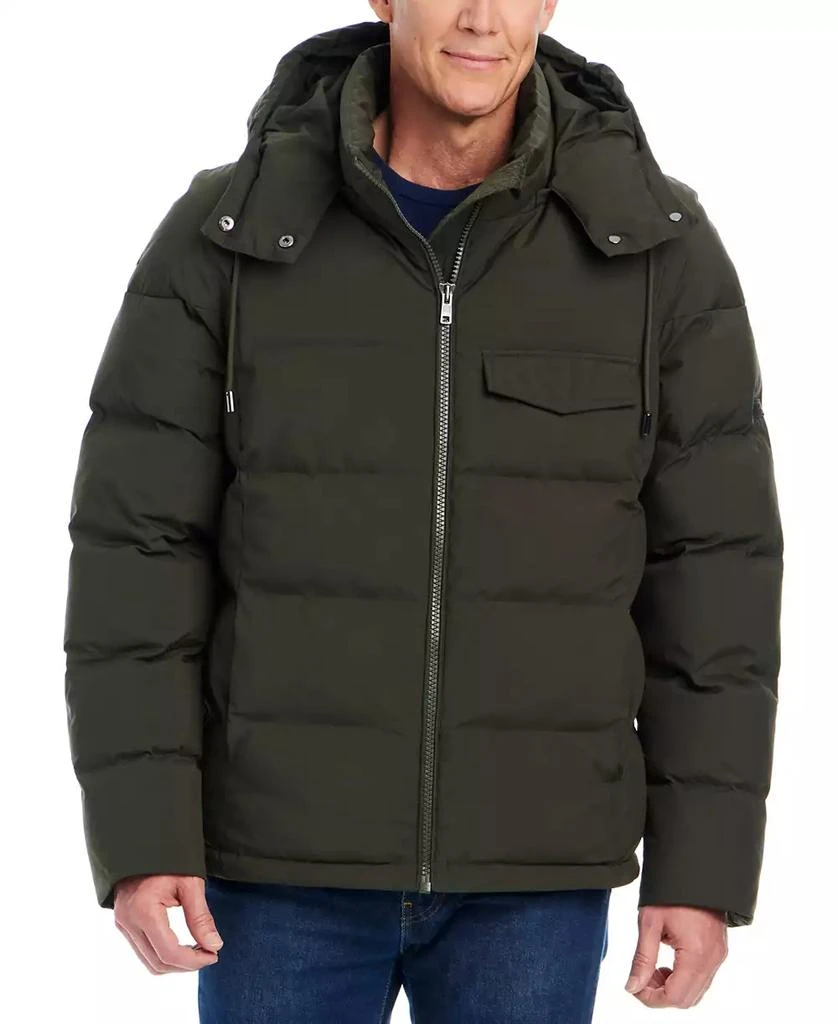 Vince Camuto Men's Hooded Stretch Zip-Front Puffer Coat 1