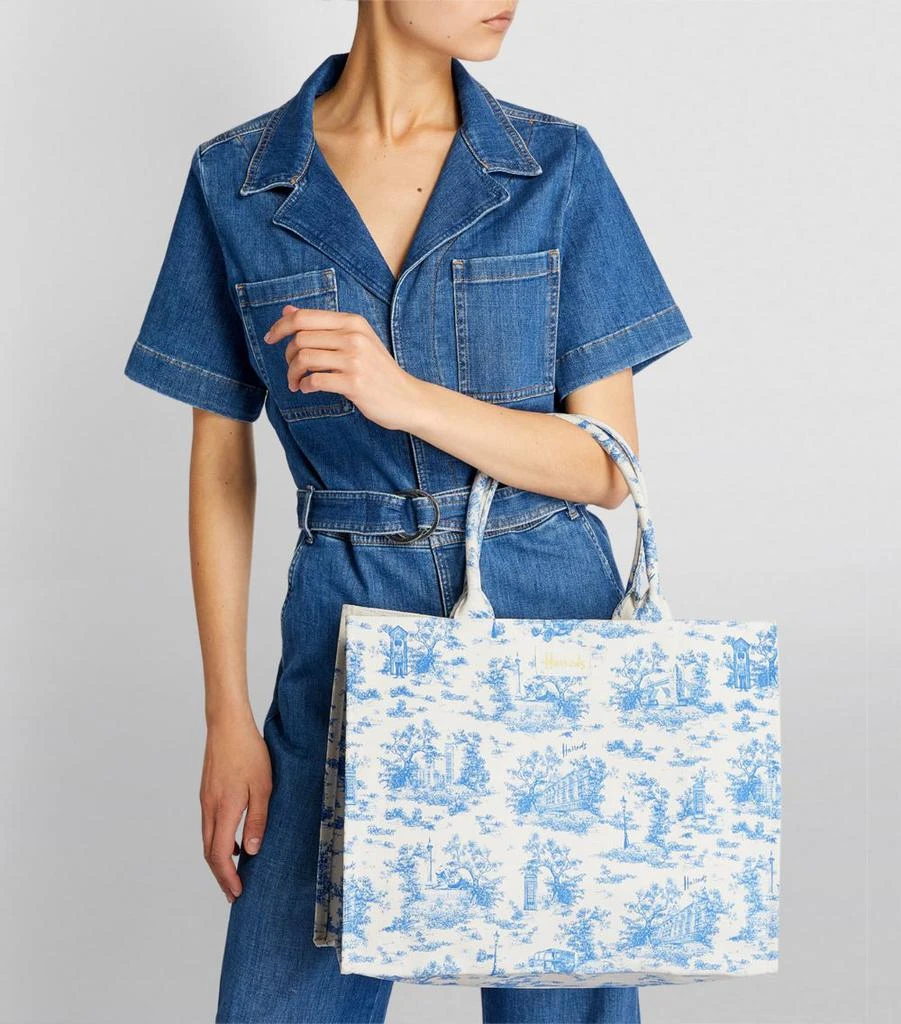 Harrods Toile Grocery Shopper Bag 5