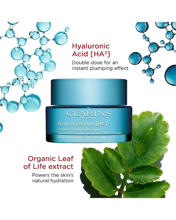 Clarins Hydra Essentiel Rich Moisturizer with Double Hyaluronic Acid 1.6 oz. 4