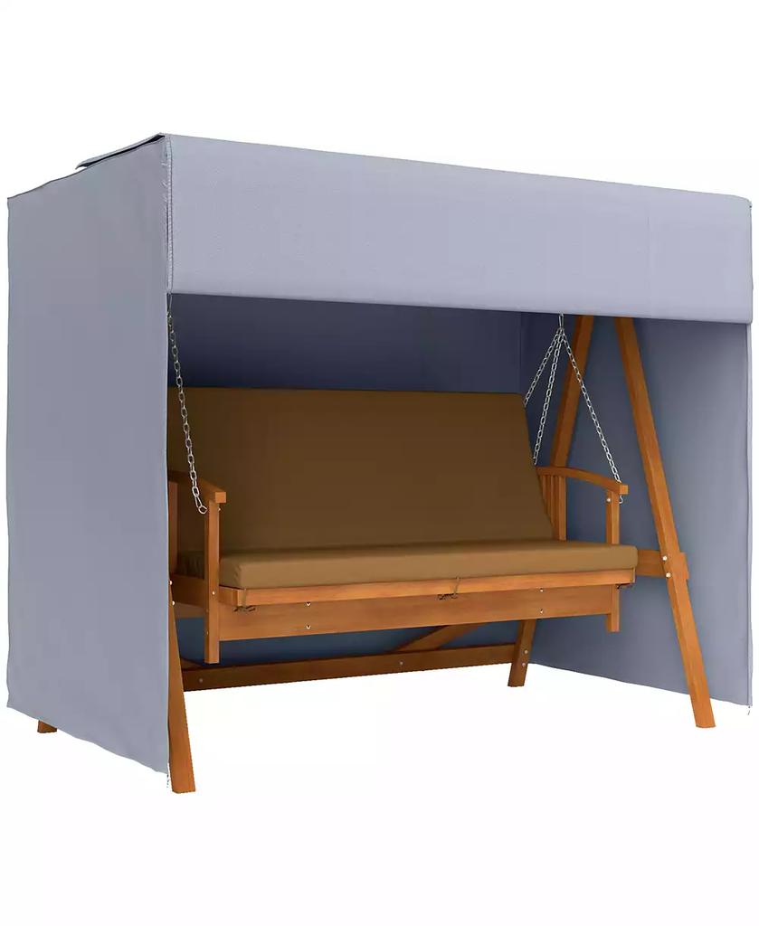 Outsunny 81" x 49" x 65" Outdoor Patio Hammock Porch Swing Cover,