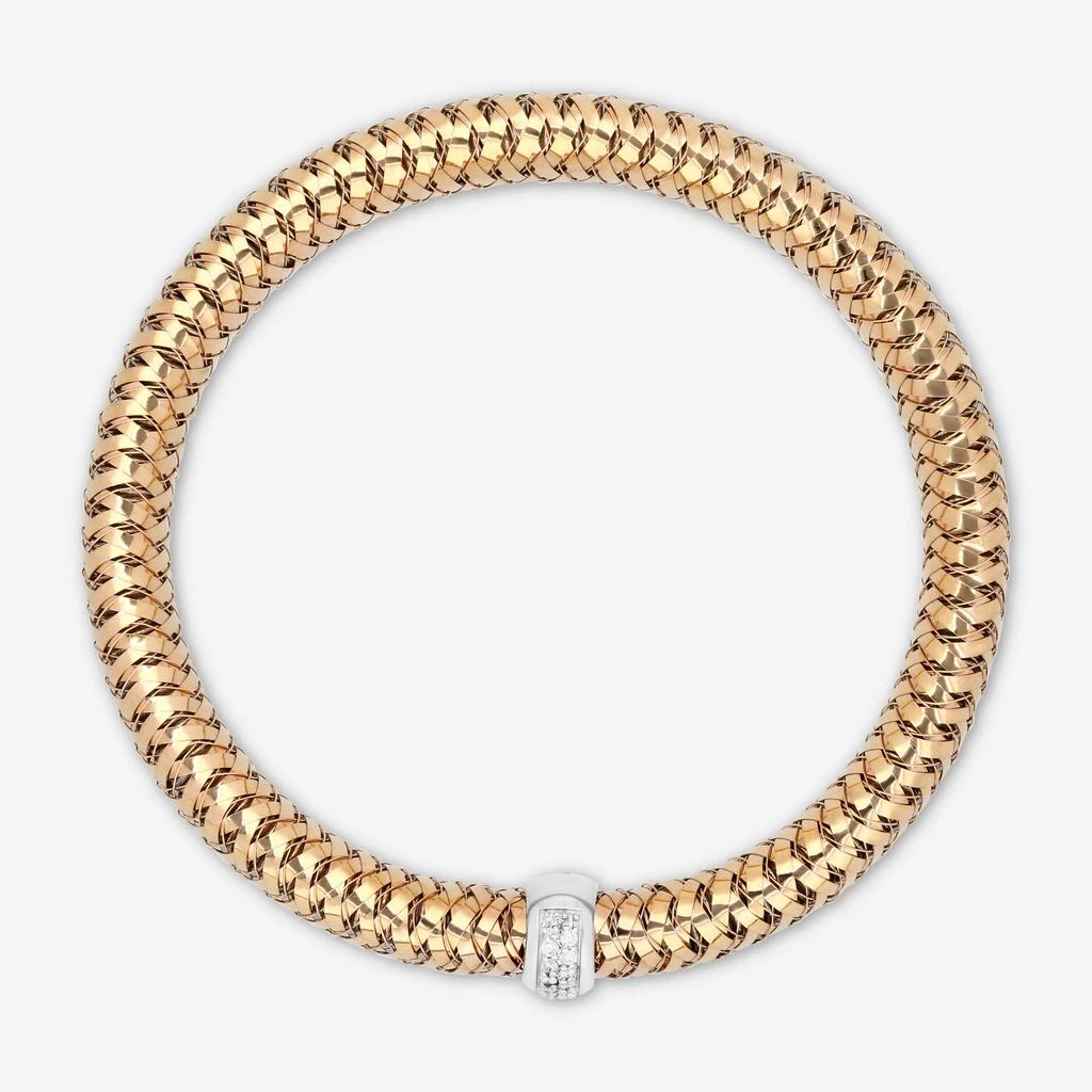 Roberto Coin Roberto Coin Primavera 18K Rose & White Gold Diamond Bangle Bracelet 557717AHBAX0 2
