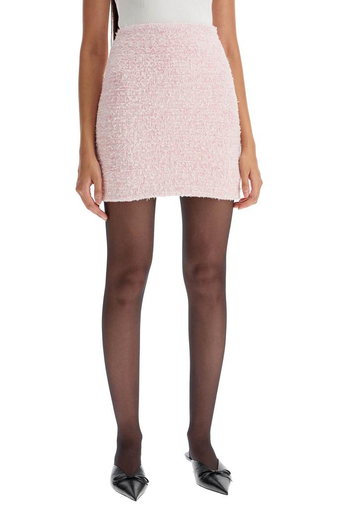 BALENCIAGA bicolor tweed mini skirt