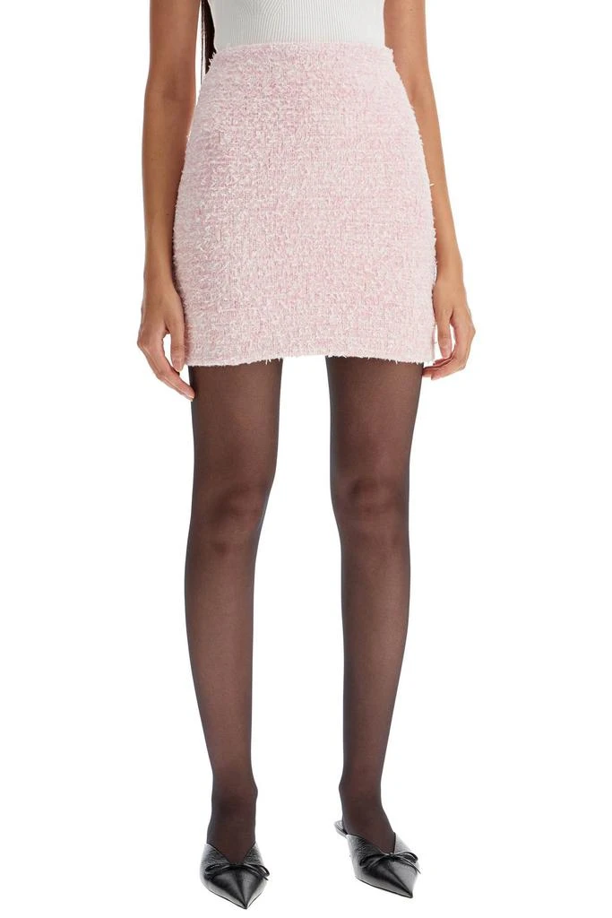 BALENCIAGA bicolor tweed mini skirt 2