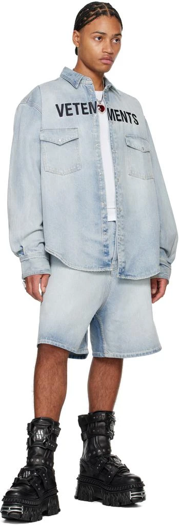 Vetements Silver Crystal Heart Necklace 3