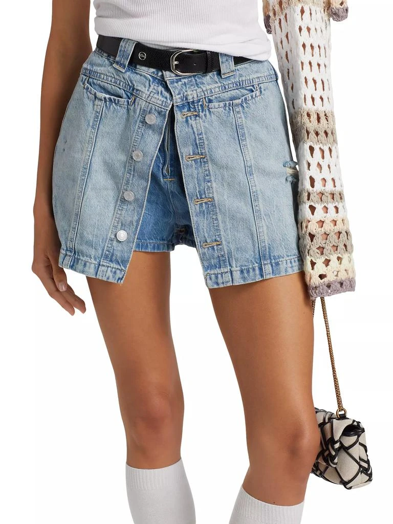 Free People Midnight Sun Denim Skort 6