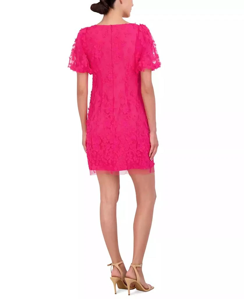 Petite Puffed-Sleeve 3D-Floral Shift Dress  On Sale Now with Up to 63% Off  | Discover Exclusive Deals & Savings at BeyondStyle  Authentic Eliza J  dress|women's fashion, shoes & accessories|dresses with