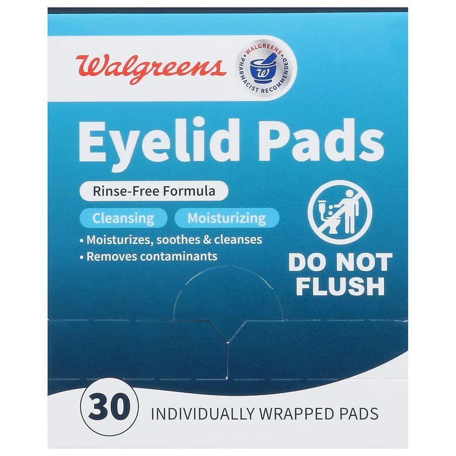 Walgreens Eyelid Pads, Rinse-Free Formula