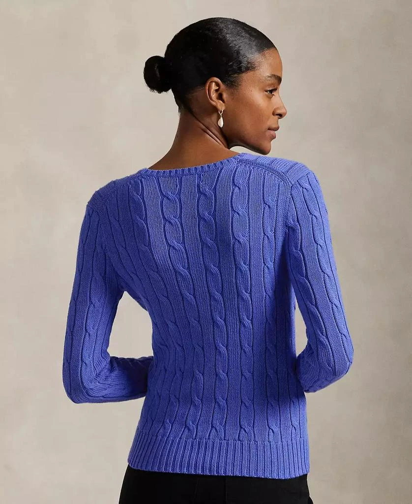 Ralph Lauren Women's Cable-Knit Cotton Crewneck Sweater 4