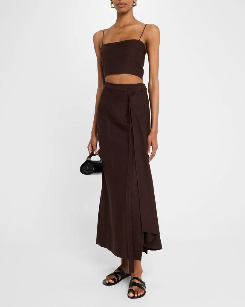 ADAM LIPPES Bex Fitted Linen Top 2