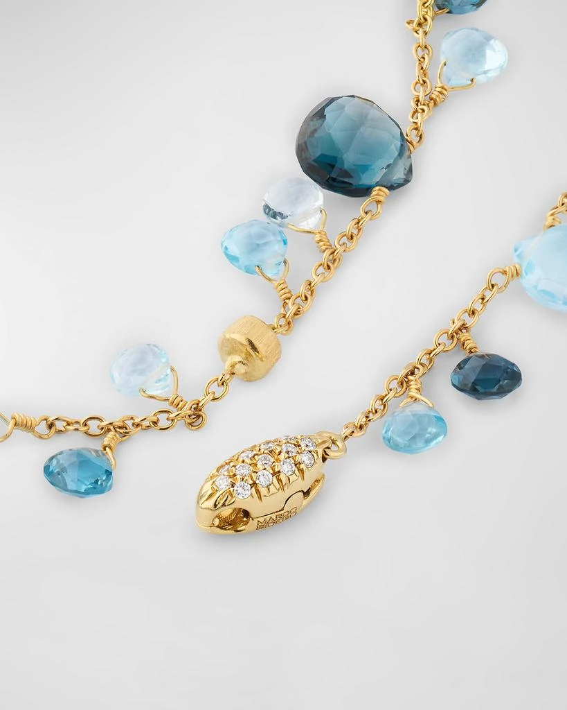 Marco Bicego 18K Yellow Gold Y Drop Necklace with Mixed Topaz and Diamonds 6