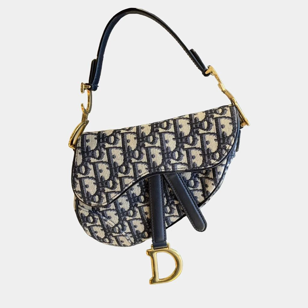 Dior Dior Saddle Bag Blue Oblique Jacquard 1