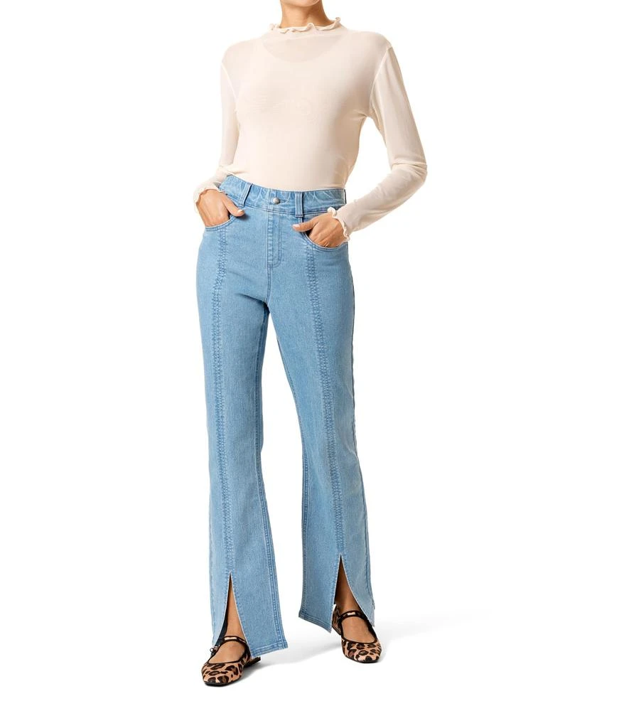 Hue Hi-Rise Straight Leg Denim Leggings 1