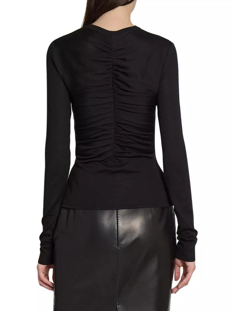 Yves Saint Laurent Ruched Sweater in Cashmere, Wool, and Silk 6