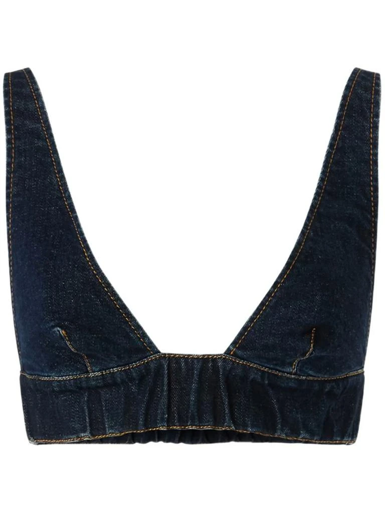 PINKO Pinko Bamako Denim Crop Top 1