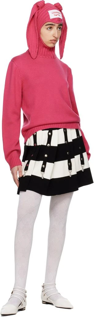 Charles Jeffrey Loverboy Pink Merino Rabbit Balaclava Hoodie 4