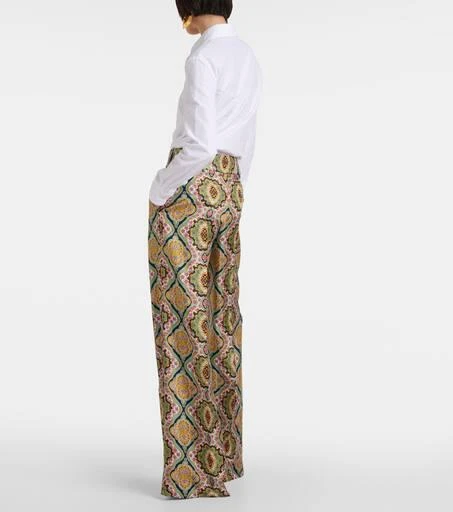ETRO Printed silk wide-leg pants 3