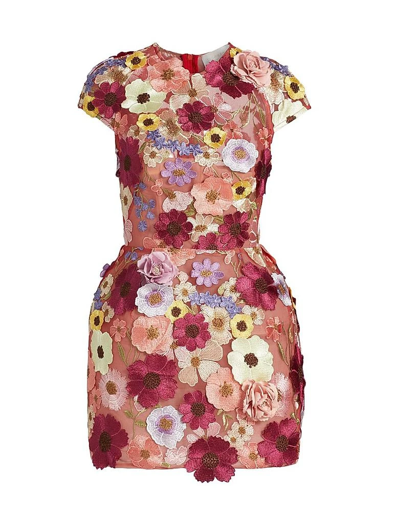 BRONX AND BANCO Jasmine Floral-Appliquéd Minidress 1