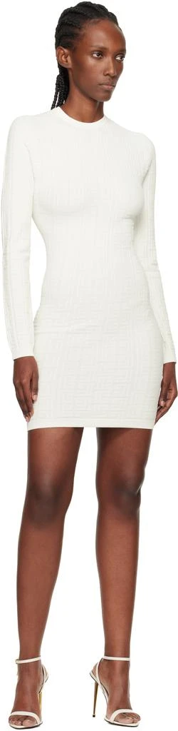 Balmain Off-White Monogram Minidress 4