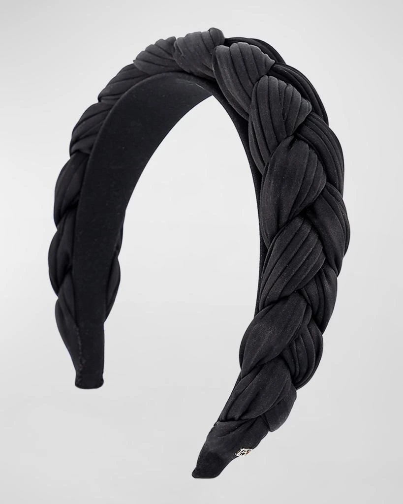 Alexandre de Paris Braided Silk-Blend Headband 2