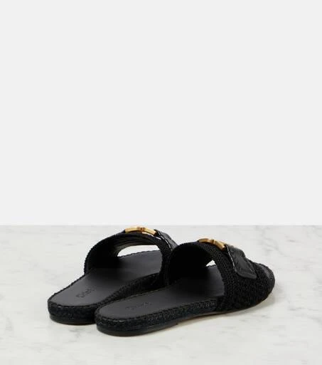 Chloé Marcie leather-trimmed espadrille slides 3