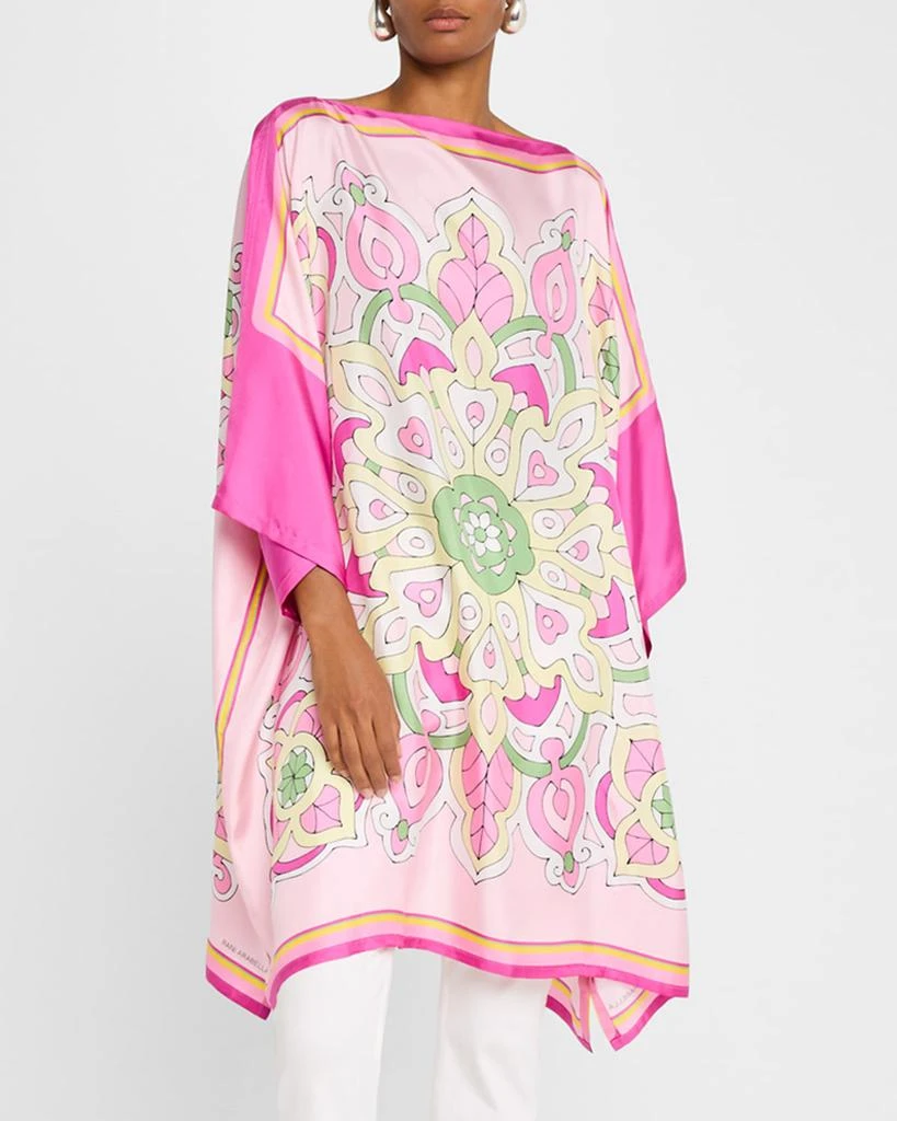 Rani Arabella Floral-Print Hand-Printed Silk Kaftcan 2