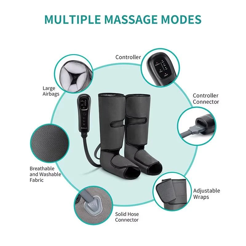 ERUULE Air Compression Leg Massager with Calf Wraps for Enhanced Blood Circulation and Lymphatic Drainage Relaxation 4