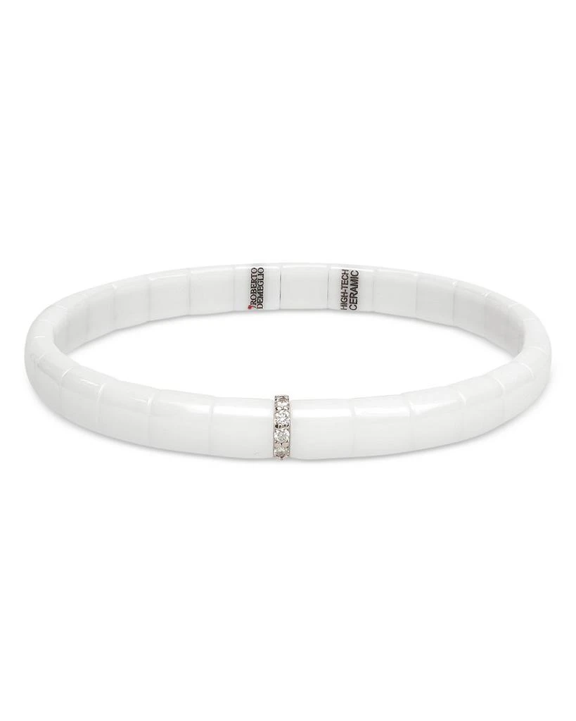 Roberto Demeglio 18K White Gold Pura Diamond Stretch Bracelet 1