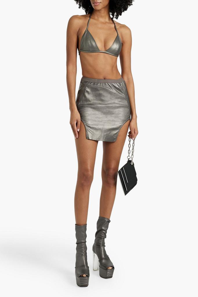 Rick Owens Leather halterneck bra top