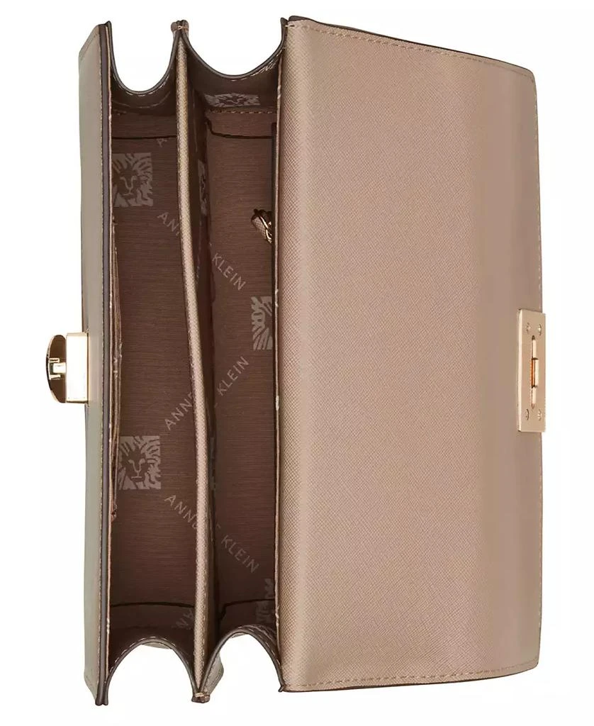 Anne Klein Convertible Flap Lock Chain Shoulder Bag 4