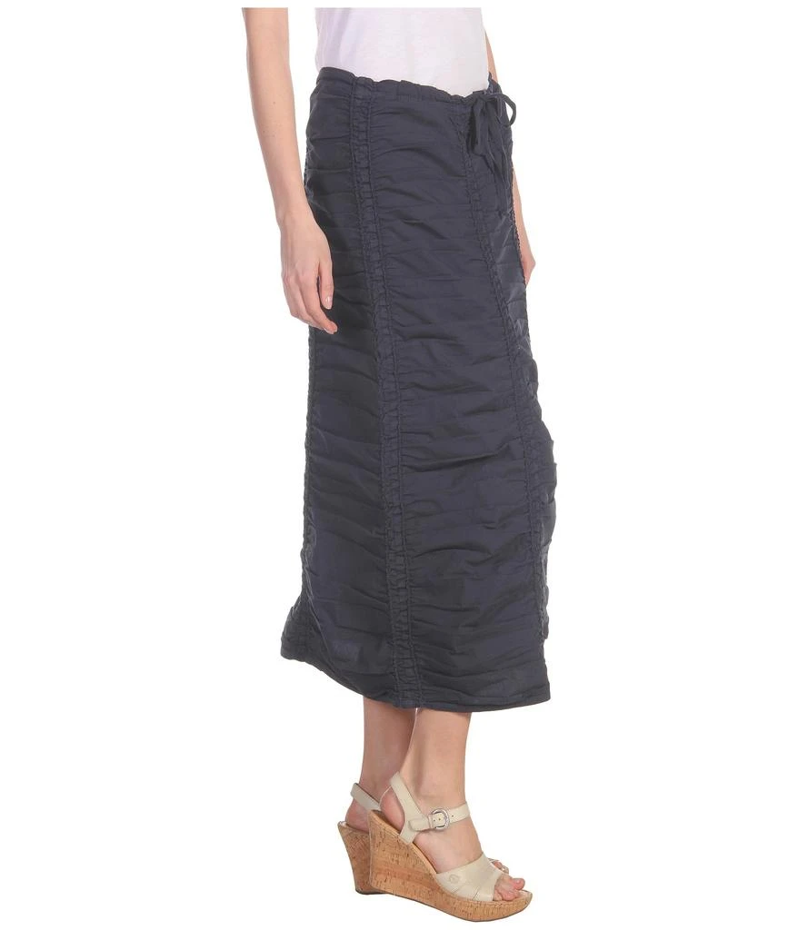 XCVI Stretch Poplin Double Shirred Panel Skirt 4